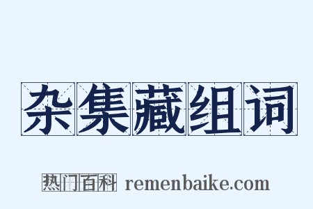 杂集藏组词是什么意思的图片